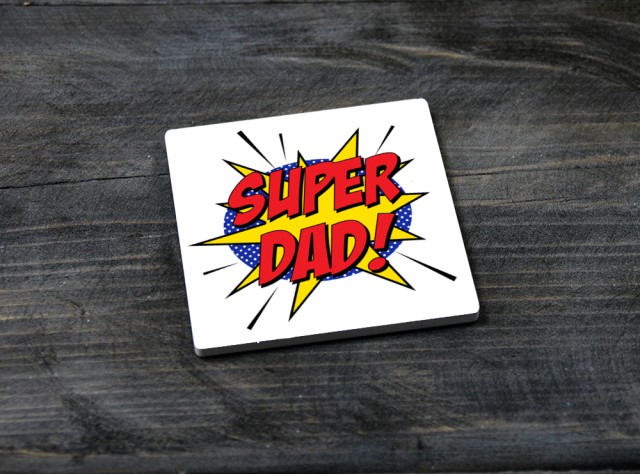 Super Dad Ceramic Coaster